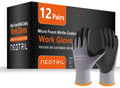 Safety Work Gloves Microfoam Nitrile Coated-3/6/12/36 Pairs,Breathable Nylon Working Gloves for Men Women
