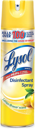Lysol Disinfectant Spray, Lemon Breeze, 19Oz, Clear