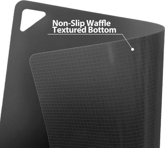 WK Flexible Plastic Cutting Boards Mats for Kitchen, Flexible Non Slip Cutting Mat, Thin Cutting Sheets, BPA Free, Dishw