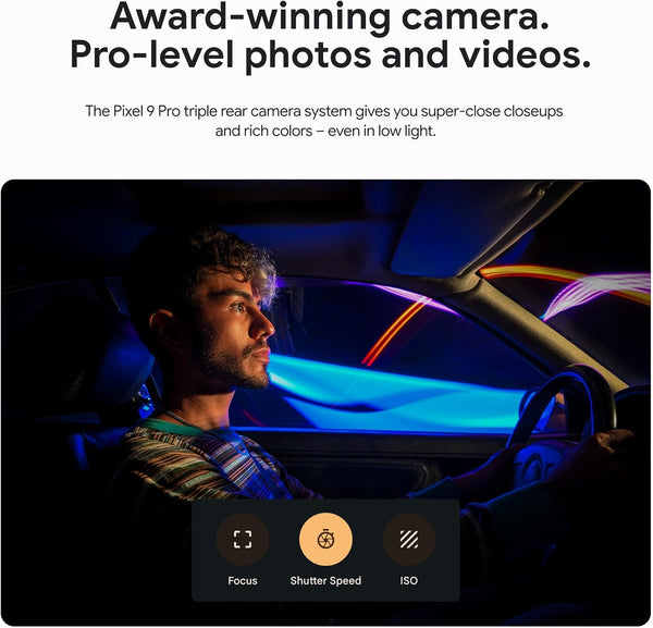 Google Pixel 9 Pro XL - Unlocked Android Smartphone with Gemini, Triple Rear Camera System, 24-Hour Battery, and 6.8" Super Actua Display - Hazel