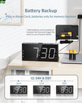 Loud Alarm Clock with Bed Shaker for Heavy Sleeper, Dual Vibrating Alarm Clock with USB Charger for Hearing-Impaired Deaf, 7.5ââ Large LED Display