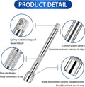 Molain 3Pcs 1/4Inch Socket Extension Set, Drive Extension Bar Set Includes 2''/50Mm, 4''/100Mm, and 6''/150Mm Inch Extensions Chrome Vanadium
