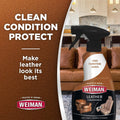 Weiman Leather Cleaner and Conditioner for Furniture - 12 Ounce - 2 Pack - Ultra Violet Protection Help Prevent Cracking or Fading of Leather