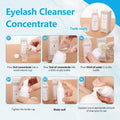 Lash Shampoo Concentrate 100Ml Lash Extension Cleanser Oil-Free Eyelash Extension Shampoo with Salon Home Care -Makes 20 Bottles 60Ml Lash