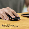 Vssoplor Wireless Mouse, 2.4G Slim Portable Computer Mice with Nano Receiver for Notebook, PC, Laptop, Computer (Black and Gold)