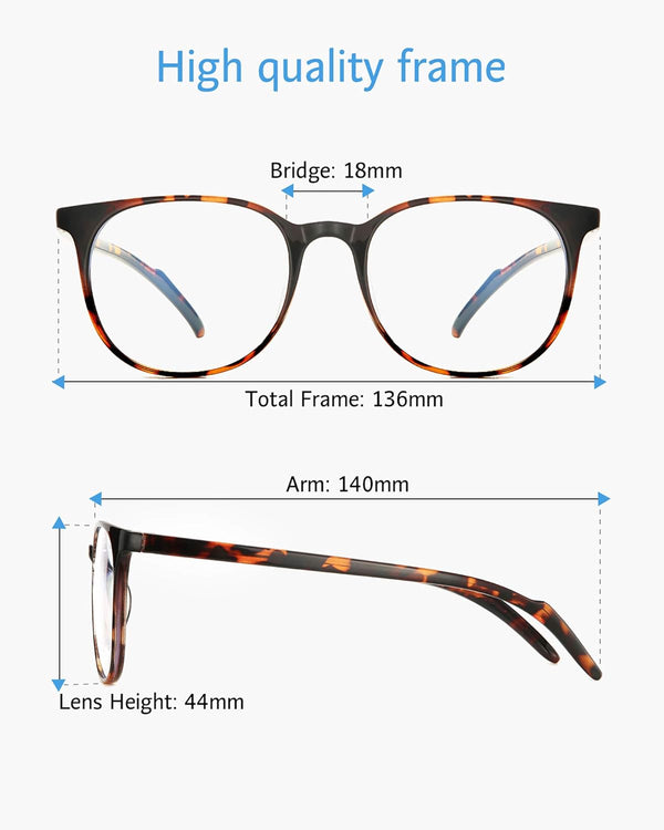 ANRRI Blue Light Blocking Glasses anti Eye Strain Computer Glasses Filter UV400 Lightweight Frame Eyeglasses for Women Men