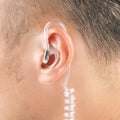 Two Way Radio Ear Mold Replacement Soft Silicone Ear Insert for Acoustic Coil Tube Earpiece (Transparent, 5 Pair Large)