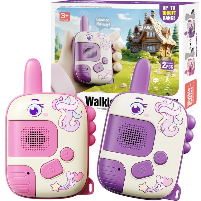 Walkie Talkies Toys for Girls:Unicorn Toys 2 Pack Birthday Gifts for 3 4 5-7 8 Year Old Girls Toy for 4 5 6 7 8-10 Year 
