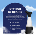 Cleancult Glass Spray Bottles (16Oz, 2 Pack) - Refillable All Purpose Cleaning Spray Bottle - Bpa-Free Plastic Nozzle & Non Slip Silicone Sleeve -