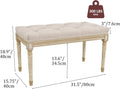 Yusong Upholstered Bench,Bedroom Bench for End of Bed,Piano Bench Dining Bench Entryway Shoe Bench with Button Tufted Padded Seat for Living Room,