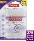 The Doctor's BrushPicks, Interdental Brushes & Dental Picks, Gently Remove Food Debris from Braces & Dental Work, 275 Count, Pack of 4 275 Count