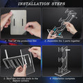 FYY Game Controller Holder 3 Tiers - Universal Dual Stand and Headphone Holder, Acrylic Clear Display Compatible with Nintendo Switch, Xbox, PS5,
