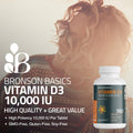 Bronson Vitamin D3 10,000Iu (250Mcg) 1 Year Supply for Healthy Muscle Function and Immune Support, Non-Gmo, 360 Tablets