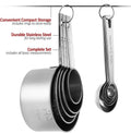 Stainless Steel Measuring Cups and Measuring Spoons 10-Piece Set, 5 Cups and 5 Spoons