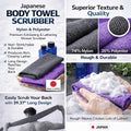 Extra Rough, Exfoliating Washcloth [Made in Japan] Exfoliating Towel Special Texture Makes Fluffy Foam Lather, Back Scrubber, Dead Skin Cell