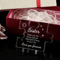 Funnli Sister Gifts from Sister Acrylic Puzzle Plaque - Sister Birthday Gift Ideas 3.35 X 2.76 Inch Desk Decorations - Sister Gifts Birthday