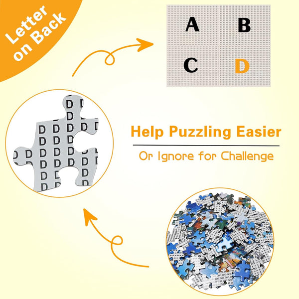 HUADADA Jigsaw Puzzles for Adults 1000 Pieces, Beach Shells Interlock Perfectly Letter on Back No Dust, Home Decor Birthday Party Toy for Men