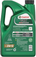 Castrol GTX High Mileage 20W-50 Synthetic Blend Motor Oil, 5 Quarts