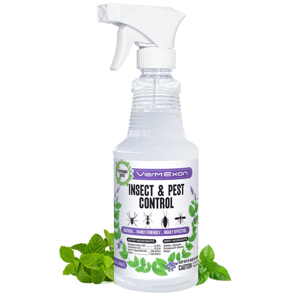 Peppermint Oil Insect & Pest Control Spray â 16Oz Natural Plant-Based Bug Killer for Spiders, Ants, Flies, and Other Insects, Safe for Home &