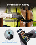 DULFINE Safety Work Gloves Microfoam Nitrile Coated-6 Pairs Pack,Seamless Knit Nylon Glove with Black Micro-Foam Nitrile Grip,Ideal for General