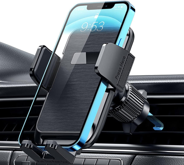 Qifutan Phone Mount for Car Vent [Upgraded Metal Clip] Cell Phone Holder Car Hands Free Cradle in Vehicle Car Phone Holder Mount for Smartphone,