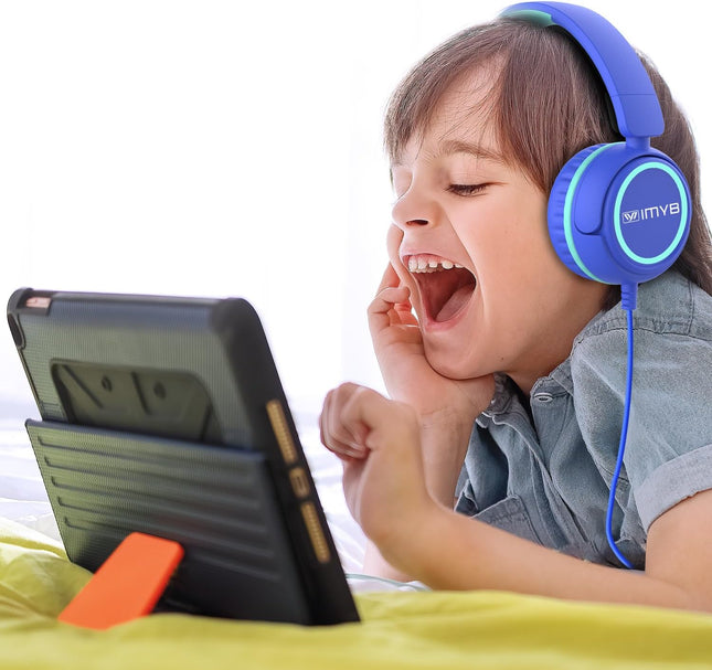 Kids Headphones, V1 Wired Stereo Foldable Tangle-Free 3.5mm Adjustable On-Ear Headphones for Kids for