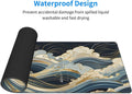 Abstract Marble Gaming Mouse Pad XL, Large Non Slip Rubber Mousepad, Stitched Edges Mouse Pads, Long Extended Mouse Pad,31.5'' X 11.8
