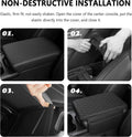 Upgraded Car Center Console Cover,Microfiber Leather Car Armrest Cover Cushion with 2 Storage Bags,Universal Car Armrest Storage Box Car Interior