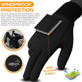 Winter Gloves Touchscreen Slightly Waterproof Thermal Warm anti Slip Running Cycling Gloves Windproof Glove with Elastic Cuffs for Men Women