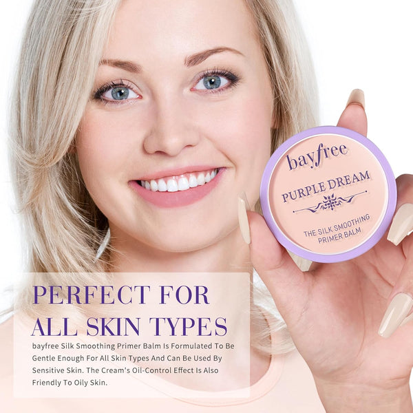 Silk Smoothing Primer Balm, Poreless Primer for Smooth & Flawless Skin, Long Lasting, Soft Texture, Matte Finish, Fills in Pores and Fine Lines,