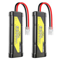 7.2V 6200Mah NIMH Battery for RC Cars, 6-Cell Flat Rechargeable Battery Pack, Replacement Hobby Battery with Tamiya Connector for Car Truck Truggy