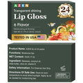 AZEN 24 Pack Lip Gloss Set, Clear Lip Gloss Bulk, Lip Oil for Dry Cracked Lips Moisturizing Hydrating Nourishing with Vitamin E, Valentines Gifts