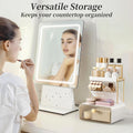 2-Tier Makeup Organizers Countertop,Versatile Bathroom Counter Organizer,Cosmetic Make up Organizers for Vanity,Cute Skincare Organizer (Blush)