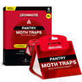 Catchmaster Premium Pantry Moth Traps, XL Odorless Sticky Glue Traps 6PK, Pheromone Attractant for House, Kitchen Storage & Kitchen Pantry