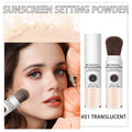 Sunscreen Setting Powder SPF 35, Mineral Brush Powder for Face & Scalp, Oil Control Natural Matte Finish Loose Powder Translucent Lasting