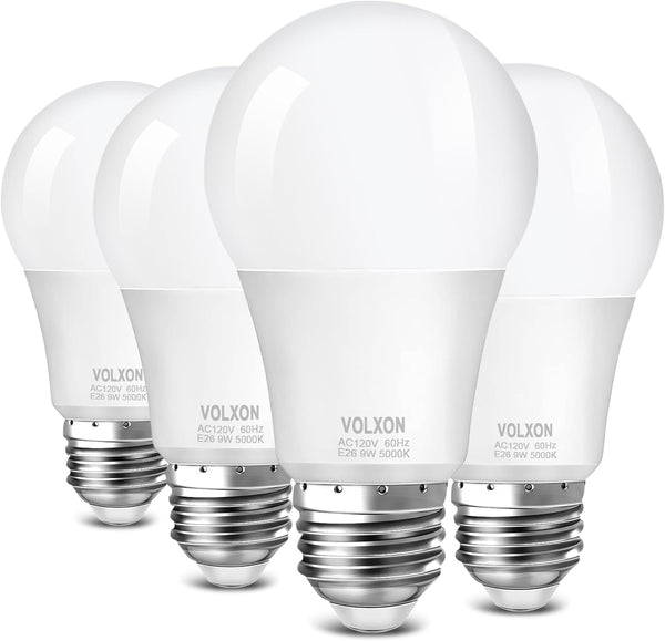 A19 LED Light Bulb, 9 Watt Equivalent 60 Watt Led Light Bulb, Bright Light Bulb 850LM, Non-Dimmable, Daylight White 5000K, Standard E26 Base, CRI