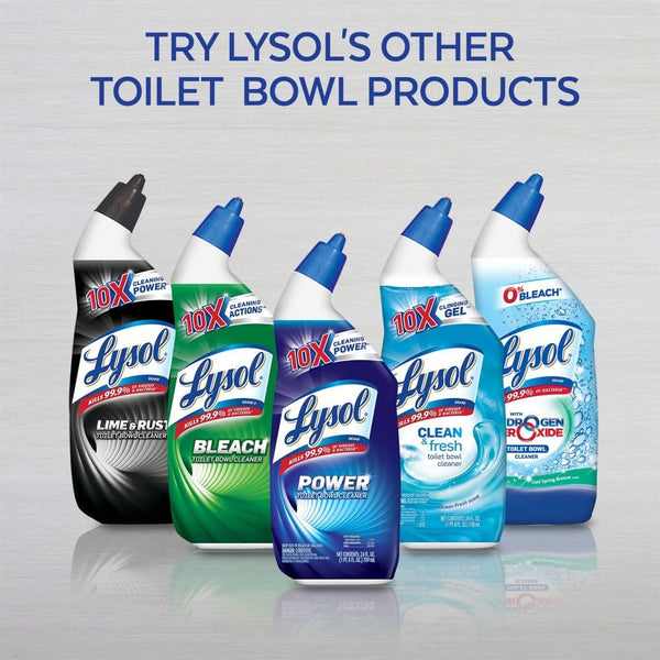 Lysol Toilet Bowl Cleaner Gel, for Cleaning and Disinfecting, Bleach Free, Ocean Fresh Scent, 24Oz (Pack of 2)