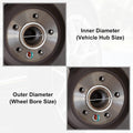 X AUTOHAUX 4Pcs OD 83.1Mm to ID 70.6Mm Aluminium Alloy Car Hub Centric Rings Wheel Bore Center Spacer