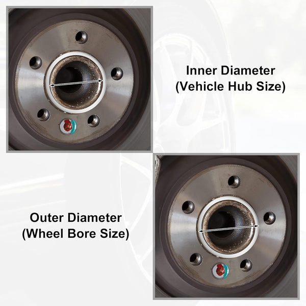 X AUTOHAUX 4Pcs OD 83.1Mm to ID 70.6Mm Aluminium Alloy Car Hub Centric Rings Wheel Bore Center Spacer