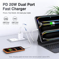 LCGENS USB C Wall Charger Block 20W, 2-Pack Dual Port PD Power Delivery Fast Type C Charging Block Plug Compatible with Iphone