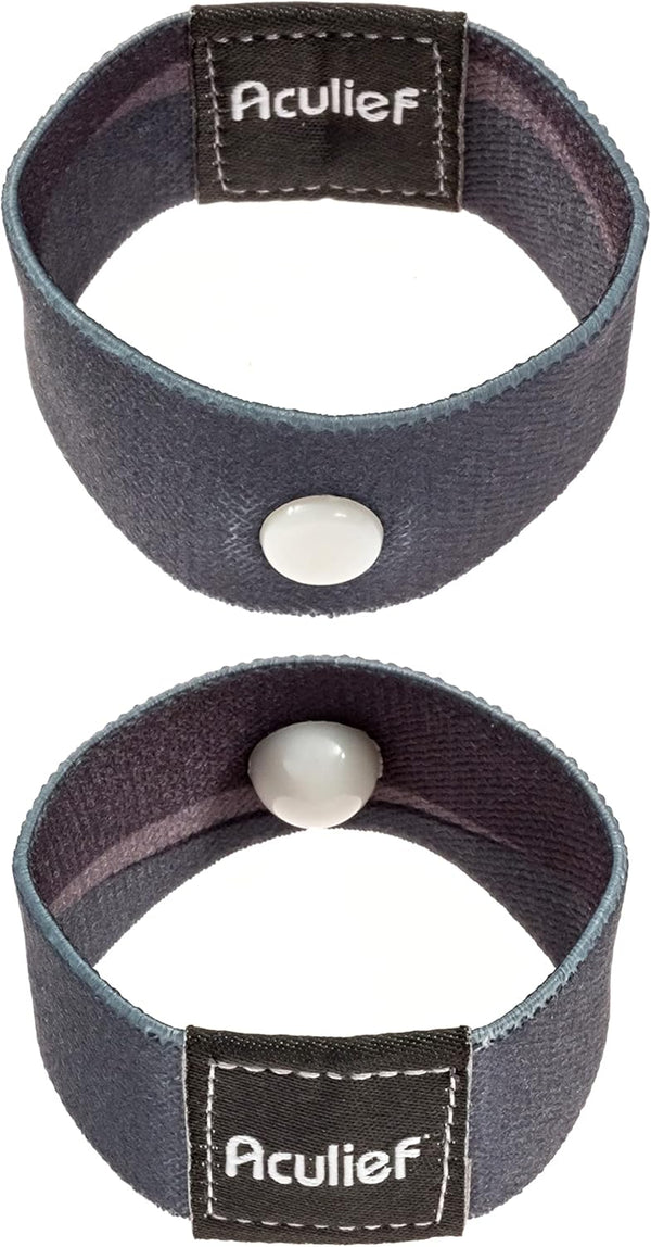 Aculief Acupressure Nausea Bracelet, Pressure Point Wristband for Motion Sickness Comfort and Chemotherapy, anti Nausea Wristband, Slim Reusable
