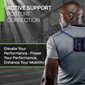 PRIMEKINETIX Posturemedic Dynamic Posture Brace for Neck and Back Support -For Enhanced Shoulder Alignment, Posture Improvement & Stretching- S (Red)