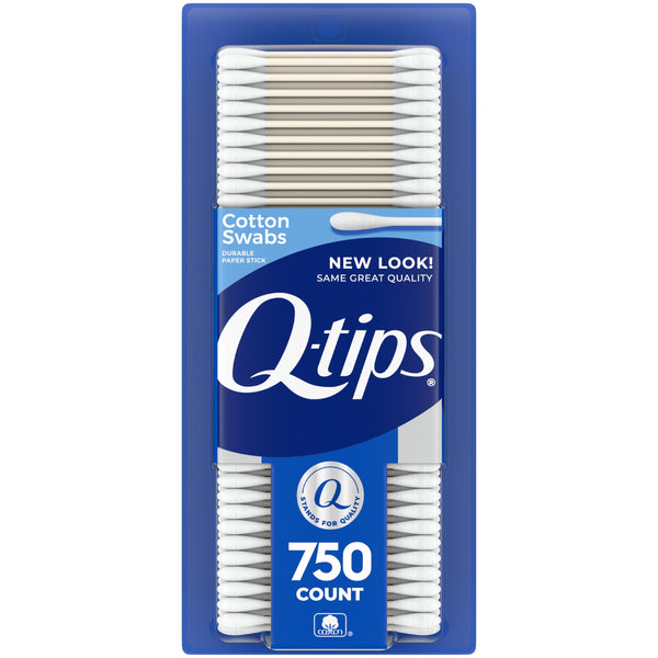 Q-Tips Cotton Swabs for Hygiene and Beauty Care Original Cotton Swab Made with 100% Cotton 750 Count