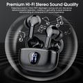 Wireless Earbuds Bluetooth 5.3 Headphones, 40H Playback Hifi Stereo Ear Buds with LED Display, ENC Noise Cancelling Earbuds, IP7 Waterproof In-Ear