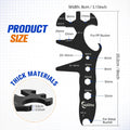 Multifunction Combination Wrench, Steel Black Maintenance Tools with Open Gearwrench and Bucket Opener, 6,8,10,12,17,19,22-40Mm Wrench for Nut