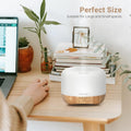 Homeweeks 300Ml Essential Oil Diffuser, Quiet Aromatherapy Mist Diffusers for Essential Oils, Wood Grain, Ultrasonic, Remote Control, Timer, 7