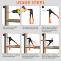 Meiwaltee Rivet Gun,Professional Pop Rivet Gun Kit with 200Pcs Rivets, 3/32"-1/8"-5/32"-3/16", Heavy Hand Riveter Kit Suitable for Metal Work,
