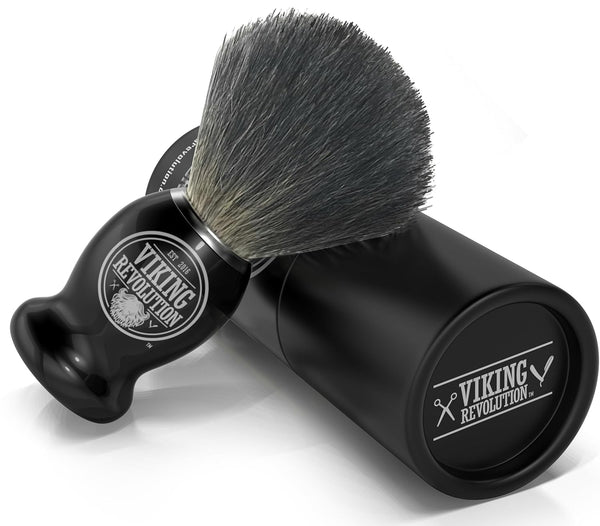 Viking Revolution Badger Hair Shaving Brush- Shave Brush for Wet Shave Using Shaving Cream & Soap- Best Shave of Your Life for Safety Razor,