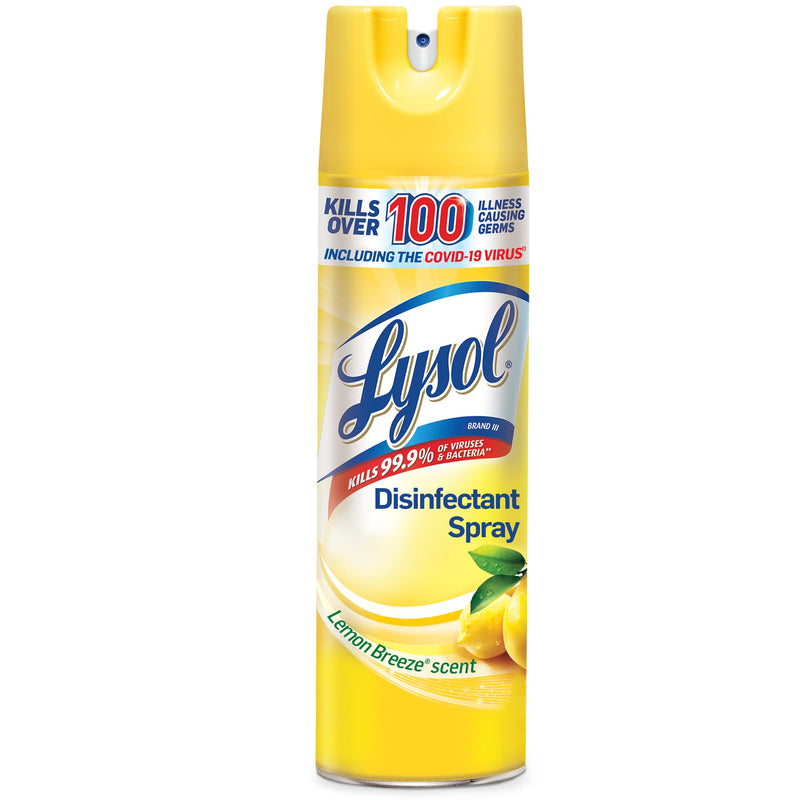 Lysol Disinfectant Spray, Lemon Breeze, 19Oz, Clear