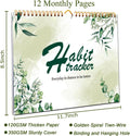 Habit Tracker Calendar-12 Months Undated Daily Weekly Goal and Habit Tracker Journal Planner with Spiral Binding, Boost Productivity Tool and